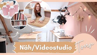 🧵🎬 Nähateliertour  Videosetup  Einrichtung mit Küchenmöbeln  handmadebyanni [upl. by Nydroj734]