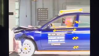 19982004 Kia Sephia Crash Test Frontal Offset IIHS [upl. by Assilak766]