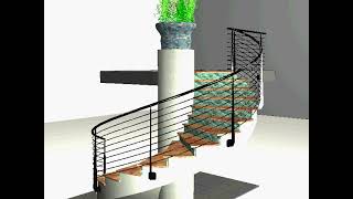 scala a chiocciola 3d [upl. by Hamas]