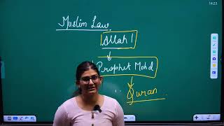 CLAT 2025 PG LECTURE 1 OF MUSLIM LAWS WITH CASE LAWS [upl. by Yraunaj]