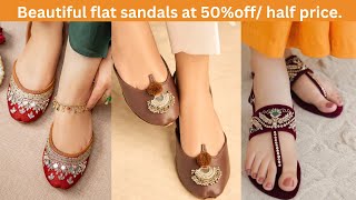 How Stylish flat sandals for ladiesParty wear sandals for ladiesTop Different FootWear Design 2024 [upl. by Lamdin]