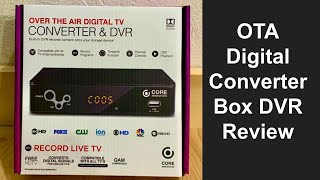 Core Innovations OTA Digital TV Converter Box DVR Review  DTV Converter Box with PVR Recording [upl. by Yrrum]