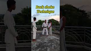 Back Choke Technique Martial arts selfdenfense martialartstraining foryou shortsvideo karate [upl. by Tani]