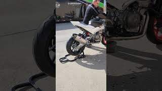 Aprilia RS660  Tuono 660 Full Titanium Exhaust System  Sound Clip [upl. by Hut]