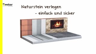 Natursteinverlegung an Wand und Boden einfachampsicher [upl. by Sephira]