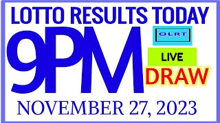 Lotto Results Today 9pm DRAW November 27 2023 swertres results [upl. by Aicekan]