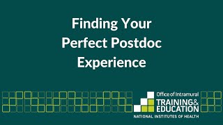 Finding Your Perfect Postdoc Experience [upl. by Terrill]