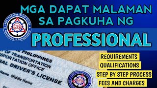 Paano Kumuha ng Professional Drivers License  NonProfessional to Professional Drivers License [upl. by Jb]