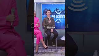 Interviewer asks Tom Holland and Zendaya about height difference tomholland zendaya spiderman [upl. by Hendry]