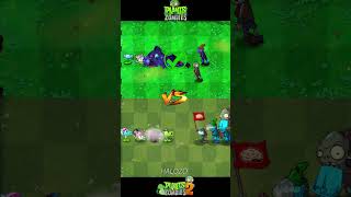 Pvz vs pvz 2  Doom Shroom Snow Pea Cattail Team Vs Gargantuar zombie Team shorts [upl. by Pigeon]