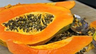 Papaya 101  How to Shop For Slice Peel Seed and Tell When A Papaya Is Ripe [upl. by Jacobsen741]