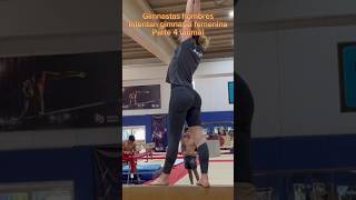 Gimnastas HOMBRES intentan gimnasia FEMENINA pt4 BUENÍSIMO 😂 gymnastics reto fail shorts [upl. by Orlosky]