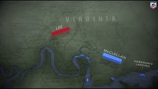 Malvern Hill Richmond Animated Battle Map [upl. by Millhon]