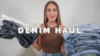 AGOLDE TRYON HAUL amp REVIEW  testing denim as a petite [upl. by Ailongam]