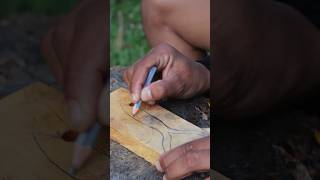 How to make vegetable cutter from wood  help for Ma❤️DIY shorts [upl. by Johppah]