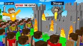 I Made 100 Fans ATTACK Slogo’s Minecraft Castle Cherry Island [upl. by Pirri]