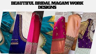 bridal magam work blouse designs✨ trending blousedesigns fashion [upl. by Willey889]