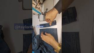 Jeans length shorten with original hem sewing [upl. by Bronder]