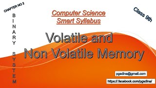 What is the difference between volatile and non volatile Memory  9th computer [upl. by Uball]