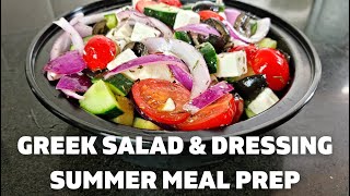 Greek Salad amp Dressing Recipe  Summer Meal Prep [upl. by Aneet]