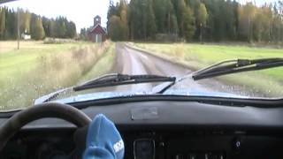 Saab 96 V4 Rally on special stage incar video [upl. by Nikolia]