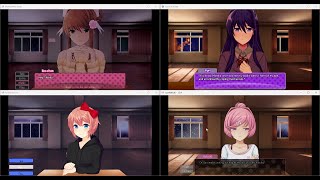 Back to the Literature Club Chat with dokis at the same time [upl. by Rolyak]