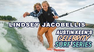 Lindsey Jacobellis SENDS IT Bungee Wakesurfing on Celebrity Surf Series [upl. by Martica]