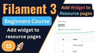 Add widgets to resource pages  Filament 3 Tutorial for Beginners EP22 [upl. by Schoenberg]