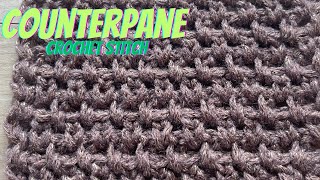 49  Counterpane Crochet Stitch Tutorial  500 Crochet Stitches [upl. by Yboc]