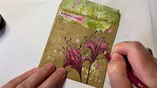 Art Journal Envelope by Sarah Anderson  A Lavinia Stamps Tutorial [upl. by Remle]