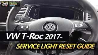 VW TRoc Service Light Reset 2017 2018 2019 2020 2021 2022 [upl. by Robins373]