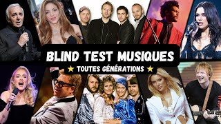 BLIND TEST MUSIQUES DE 1960 À 2024  70 EXTRAITS TOUTES GÉNÉRATIONS [upl. by Atrebor]