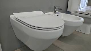 Cersanit Crea Clean On wall wc подвесной унитаз Crea Oval toilette seat Crea подвесное биде [upl. by Elbag]