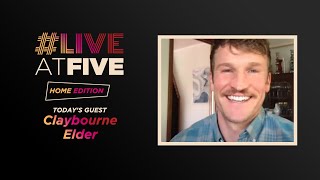 Broadwaycom LiveatFive Home Edition with Claybourne Elder of COMPANY [upl. by Rebmak]