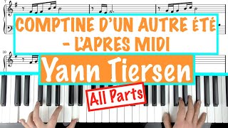 How to play Comptine dun autre été Laprèsmidi  Yann Tiersen Amelie Theme Piano Tutorial [upl. by Gimble]