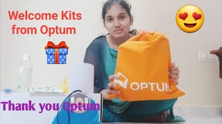 My Welcome kits from Optum New joiners thank you Optum😍🎁😍 [upl. by Deibel]