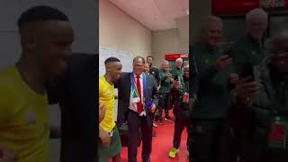 Themba Zwanes 50th Cap Celebration with Sports Minister Gayton McKenzie bafanabafana afcon [upl. by Sadnac]