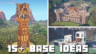 15 Survival Base Ideas for your Minecraft World [upl. by Grier]