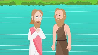 The Baptism of Jesus  Animated Bible Stories  Jesus Baptized by John in Jordan River  4K [upl. by Ferdinand]