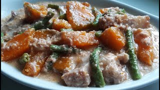 Kalabasa at Sitaw sa Gata with Alamang Recipe [upl. by Obadias]