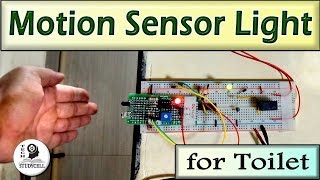 How To Make Motion Sensor Light switch on breadboard  Automatic on off light using IR amp CD4017 [upl. by Euqinue]