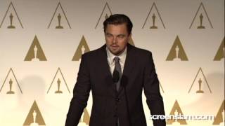 Leonardo DiCaprio Oscar Nominee Luncheon 2014  ScreenSlam [upl. by Wolsniw97]