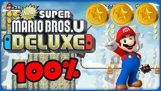 61 Fuzzy Clifftop ❤️ New Super Mario Bros U Deluxe ❤️ 100 All Star Coins [upl. by Buke]