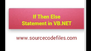 If Else condition in VBNET [upl. by Solita]