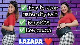 Maternity BeltHow to wear Benefits Price Pregnant Mom  Lazada sulit ba teacherlenzayes6925 [upl. by Navanod810]