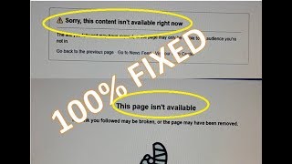 how to fix sorry this content isnt available right now Facebook [upl. by Bostow]