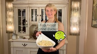 Krautsalat selber machen Low carb Krautsalat ohne Zucker  mit Suchtfaktor schnell amp einfach 😍 [upl. by Acnairb]