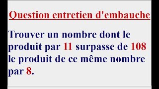 79  des candidats ont donné une mauvaise réponse  Question entretien dembauche [upl. by Enomes]