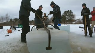 Students learn how to ice harvest [upl. by Trout953]