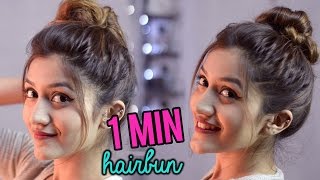 QUICK 1 MIN HAIR BUN [upl. by Akcir]